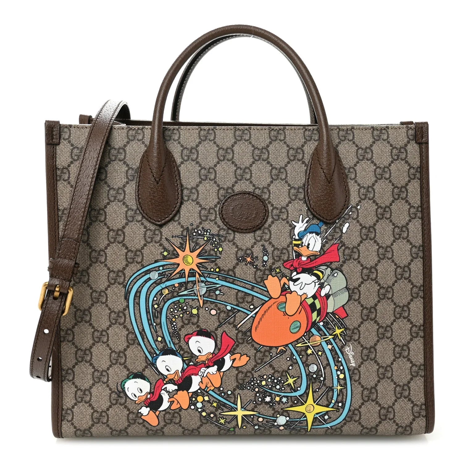 Gucci Disney GG Supreme Small Donald Duck Tote – Beige