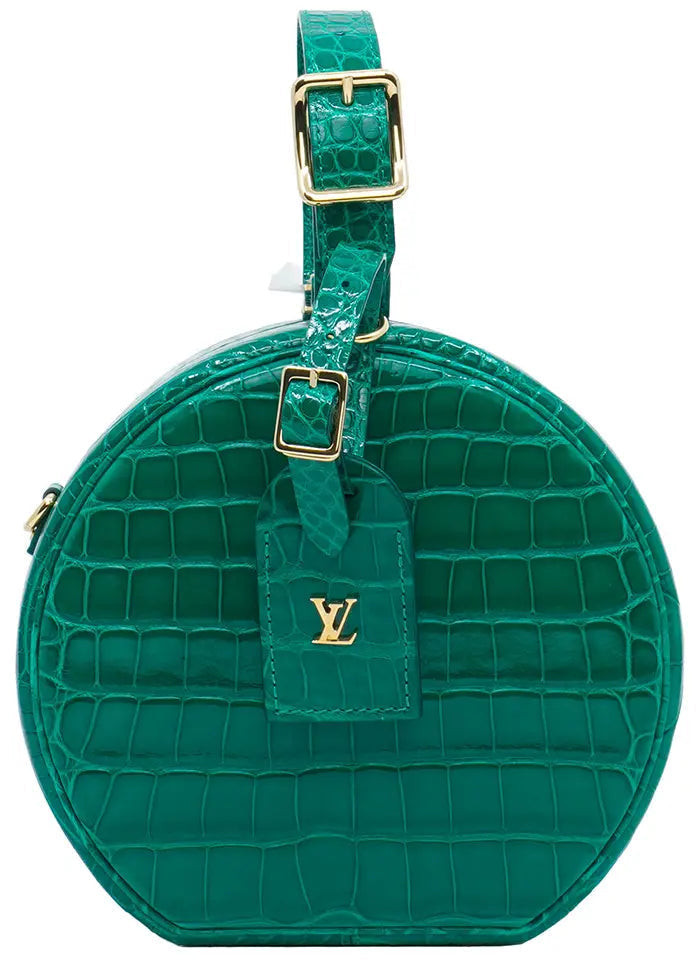 Louis Vuitton Alligator Petite Boite Chapeau Handbag - Green