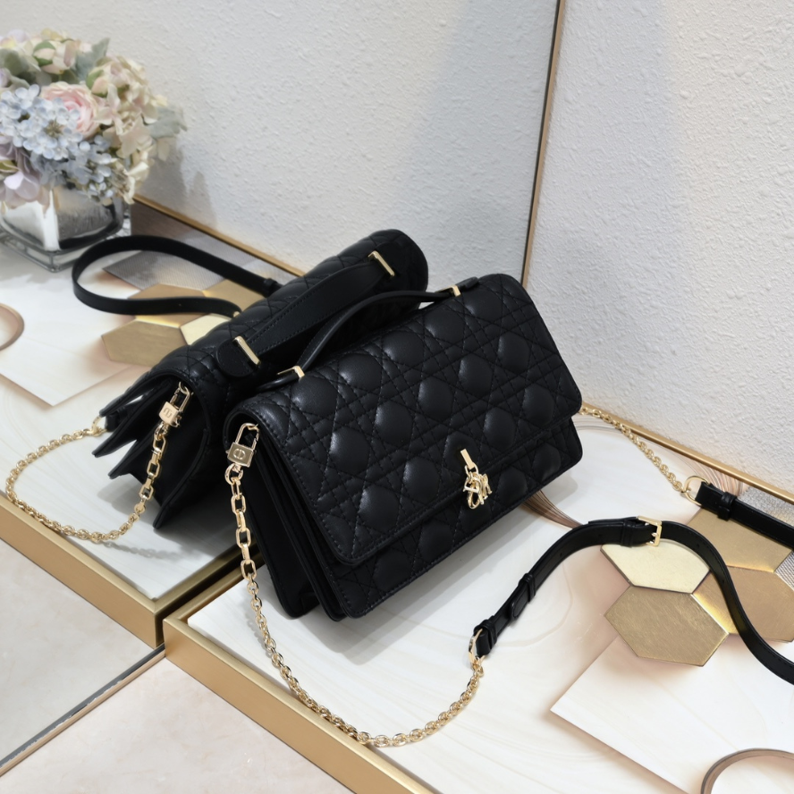 Dior My Dior Top Handle Bag - Black