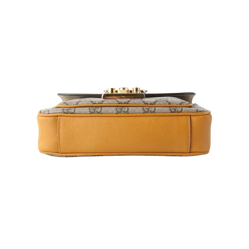 Gucci GG Supreme Padlock Handle Bag – Beige