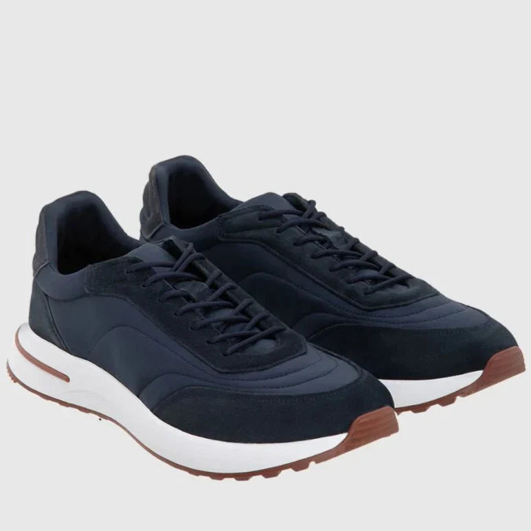 Loro Piana Weekend Evo Suede Sneakers - Navy Blue (082)
