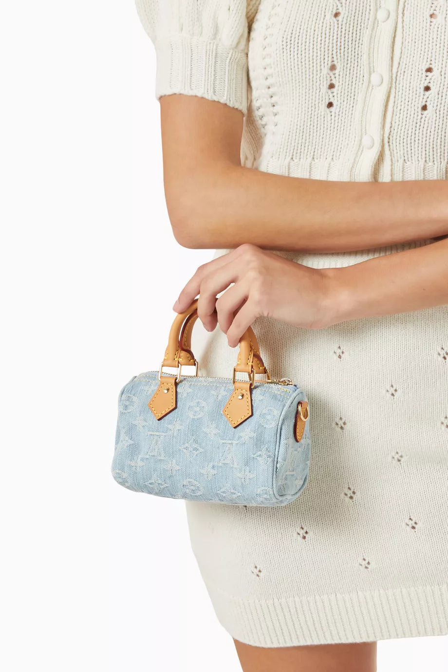 Louis Vuitton Monogram Denim Nano Speedy Bag – Sky Blue