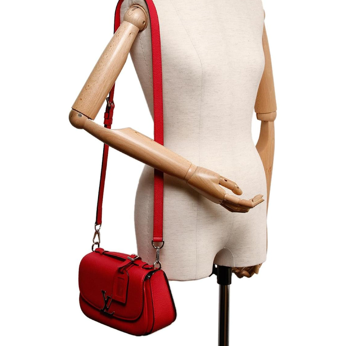 Louis Vuitton Grained Calfskin Vivienne Handbag - Red