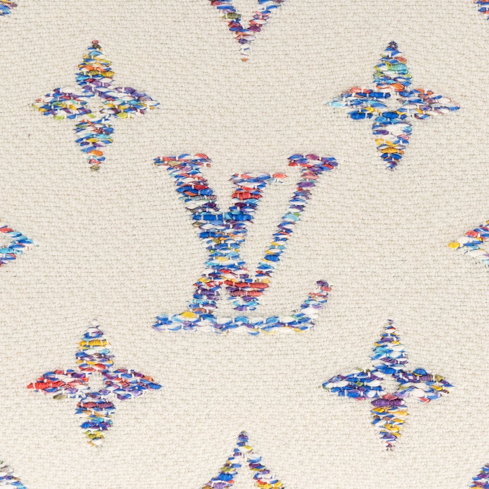 Louis Vuitton Jacquard Canvas Wallet on Chain Ivy Shoulder Bag – White