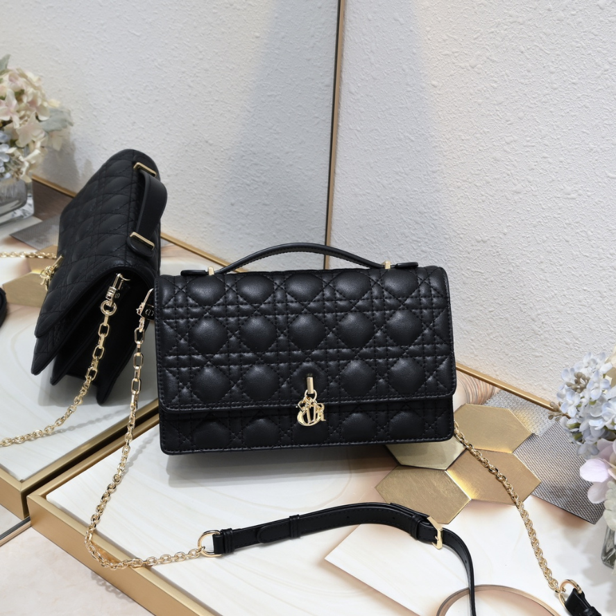 Dior My Dior Top Handle Bag - Black