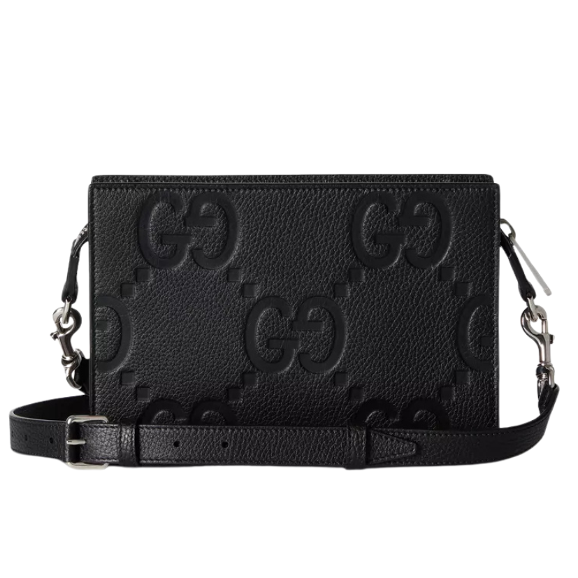 Gucci Jumbo GG Mini Leather Bag – Black