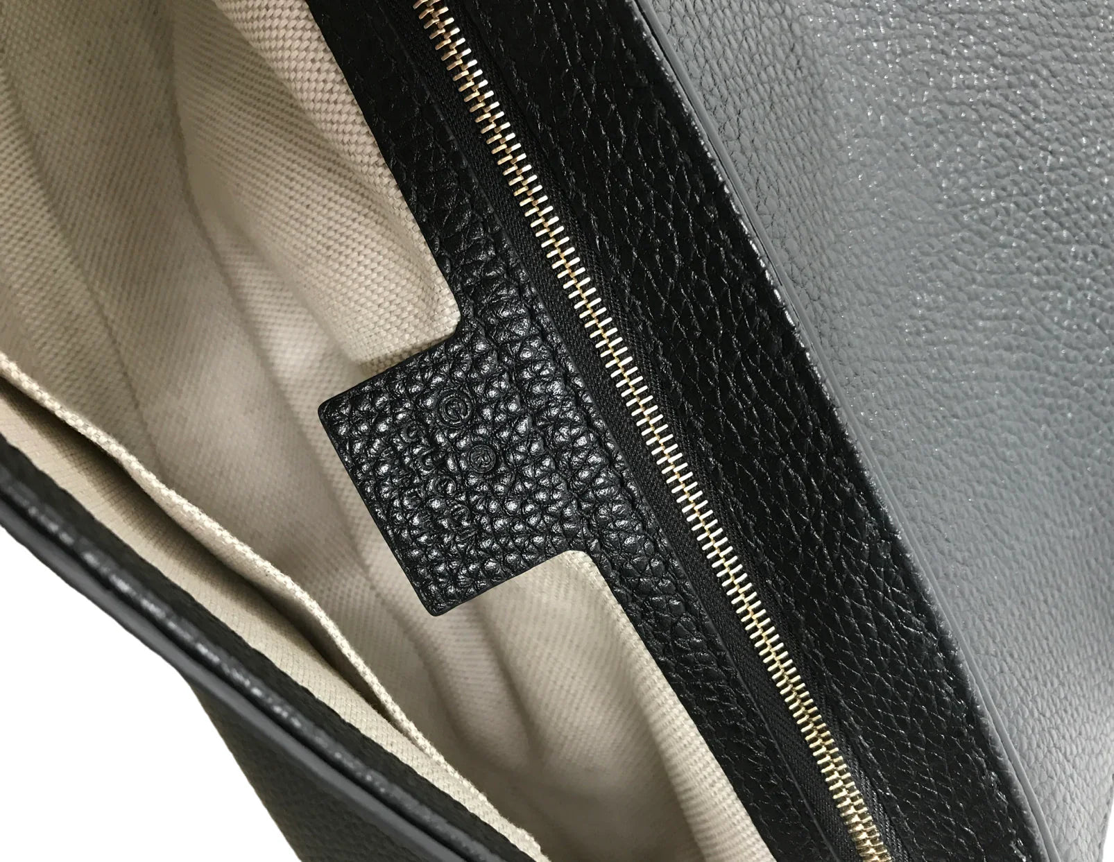 Gucci Pebbled Calfskin Soho Medium Flap Bag – Black