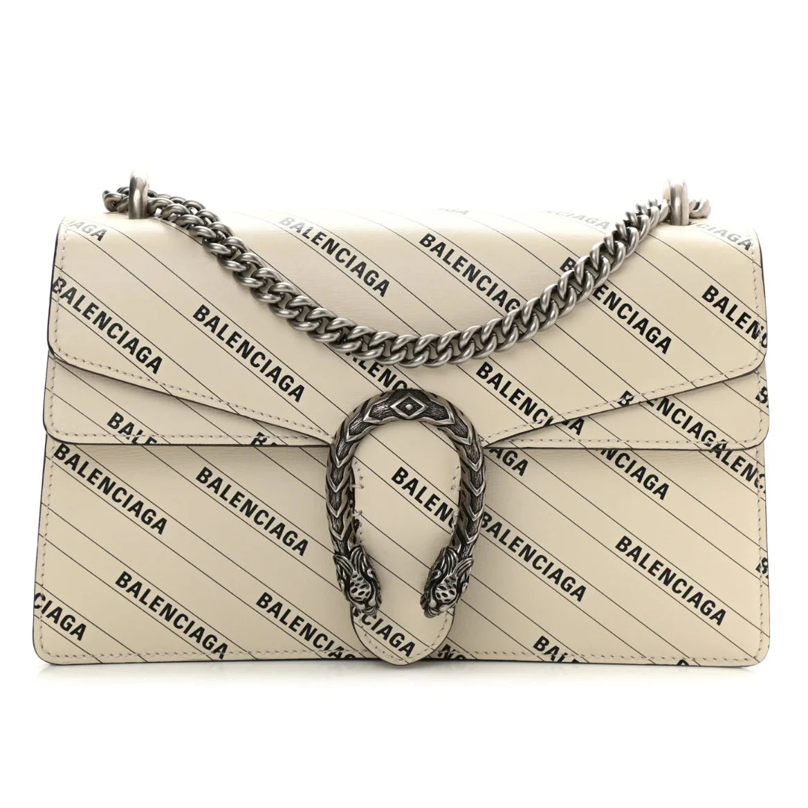 Gucci X Balenciaga Calfskin Dionysus Small Shoulder Bag – White