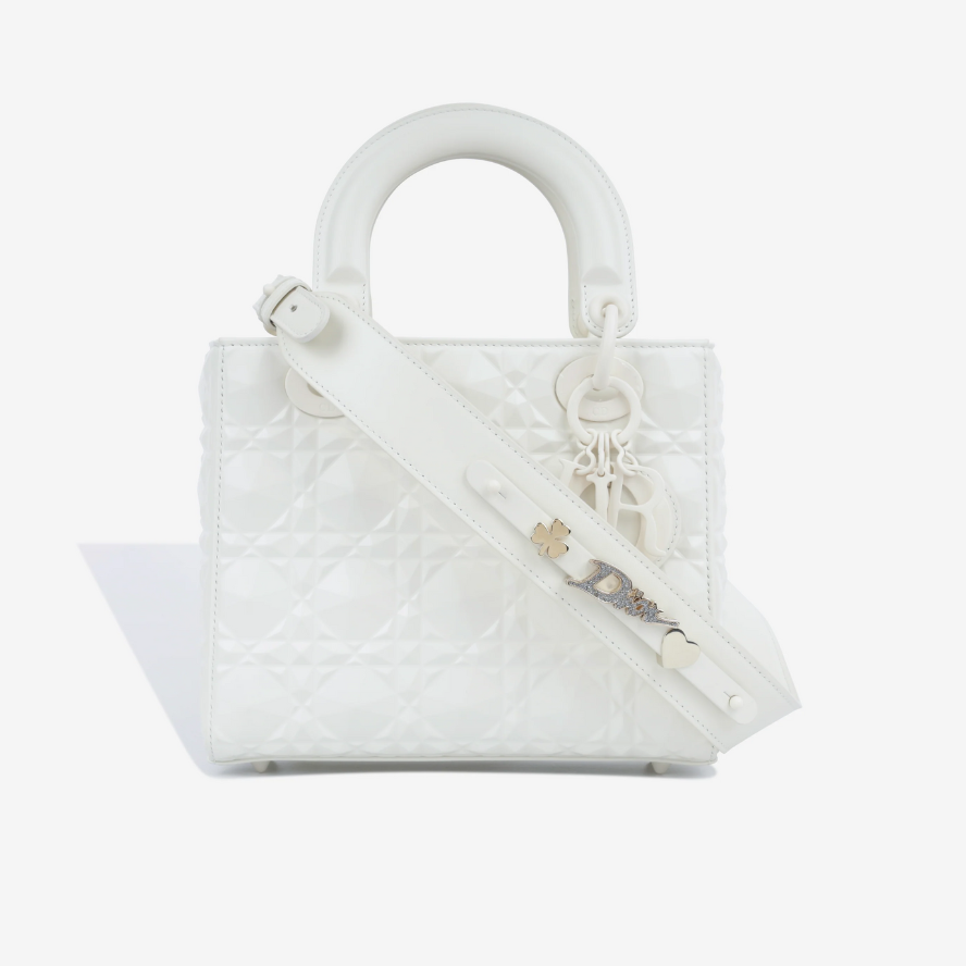 Dior Mini Lady Dior Bag - White