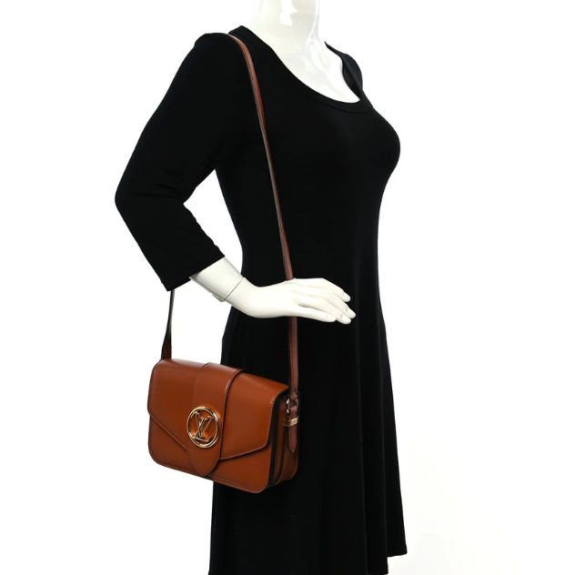 Louis Vuitton Smooth Calfskin LV Pont 9 Handbag - Brown