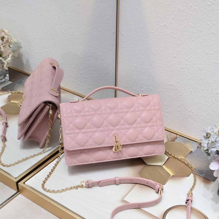 Dior My Dior Top Handle Bag - Pink