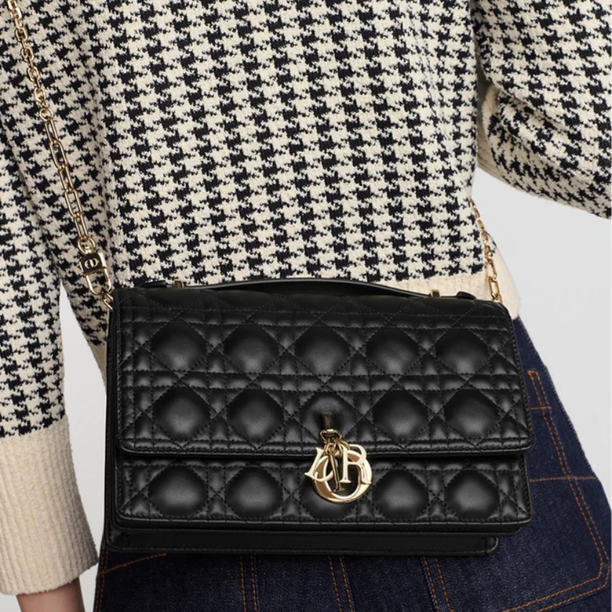 Dior My Dior Top Handle Bag - Black