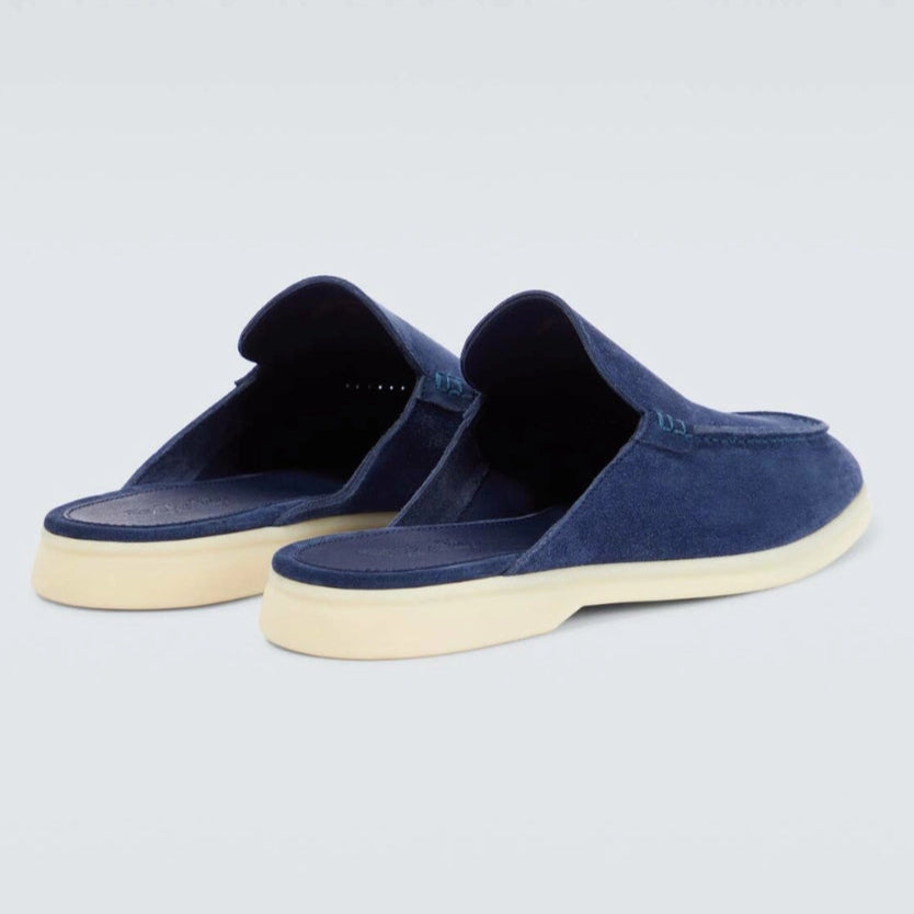 Loro Piana Babouche Walk Suede Loafer - Racing Blue (204)