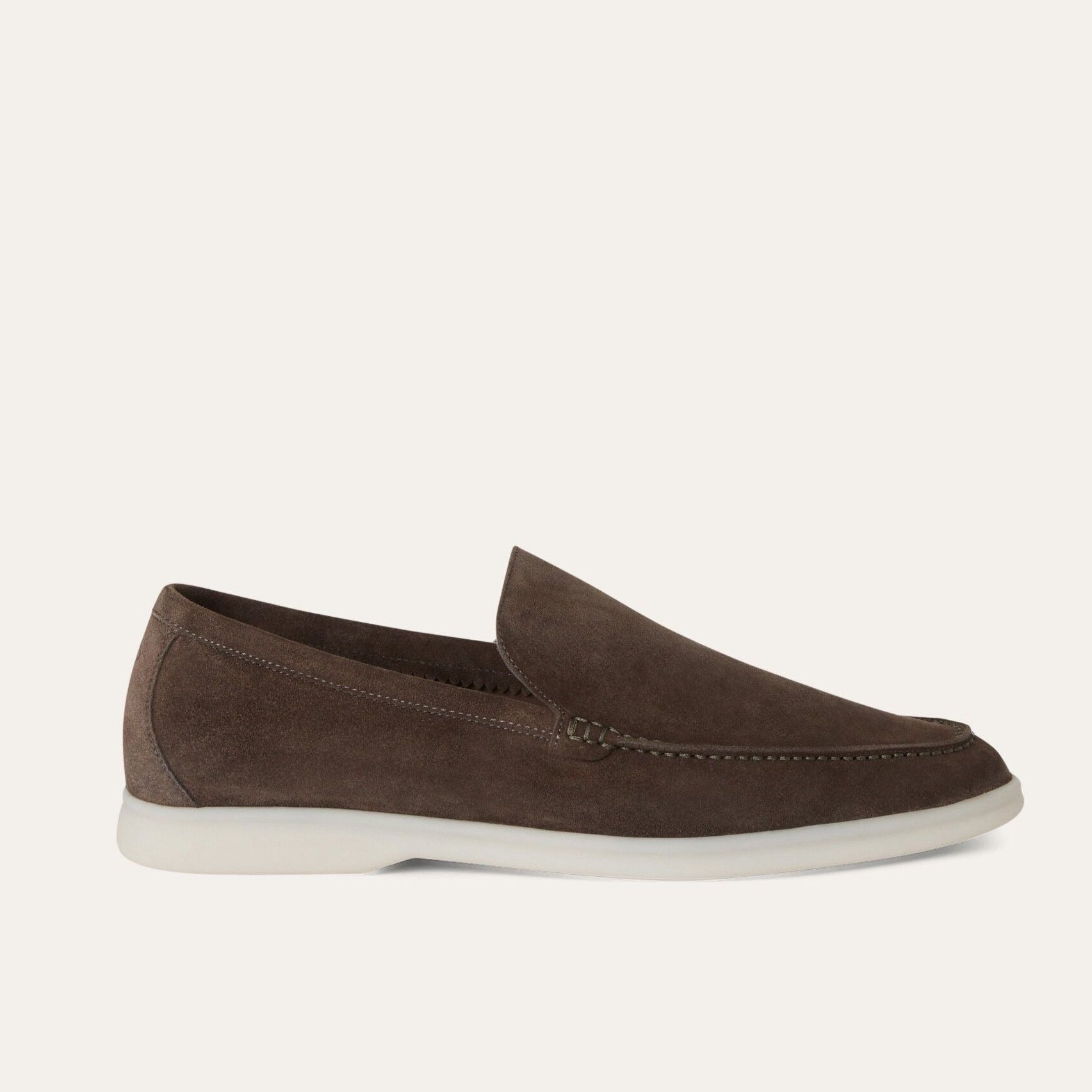 Loro Piana Summer Walk Suede Loafers - Warm Gray (MD84)