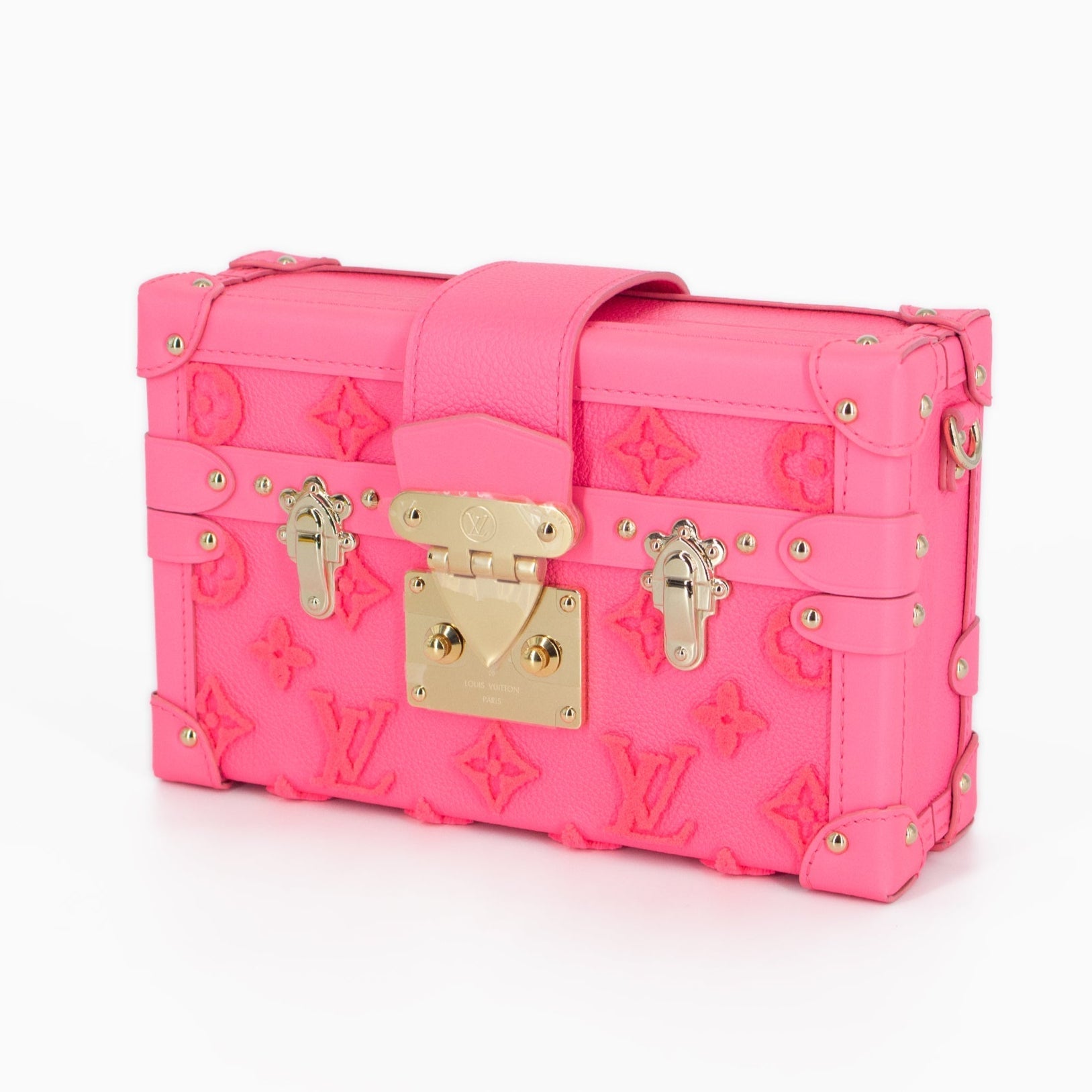 Louis Vuitton Monogram Tuffetage Petite Malle Shoulder Bag - Rose Fluo