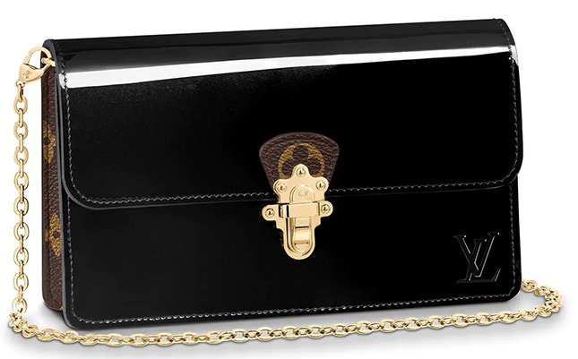Louis Vuitton Cherrywood Chain Wallet Bag - Black