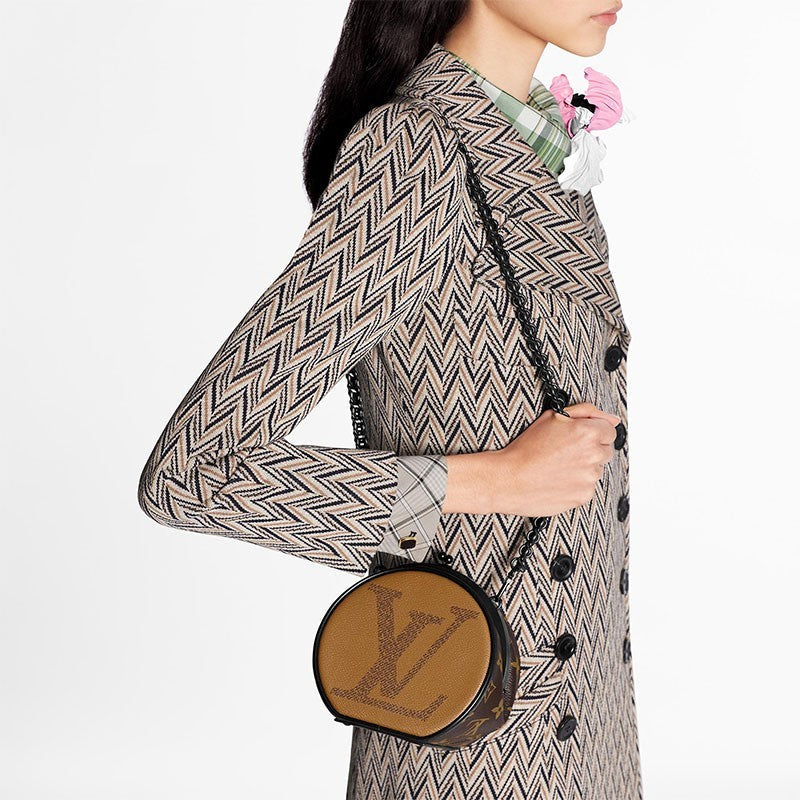 Louis Vuitton Reverse Monogram Boursicot Chain Bag - Brown