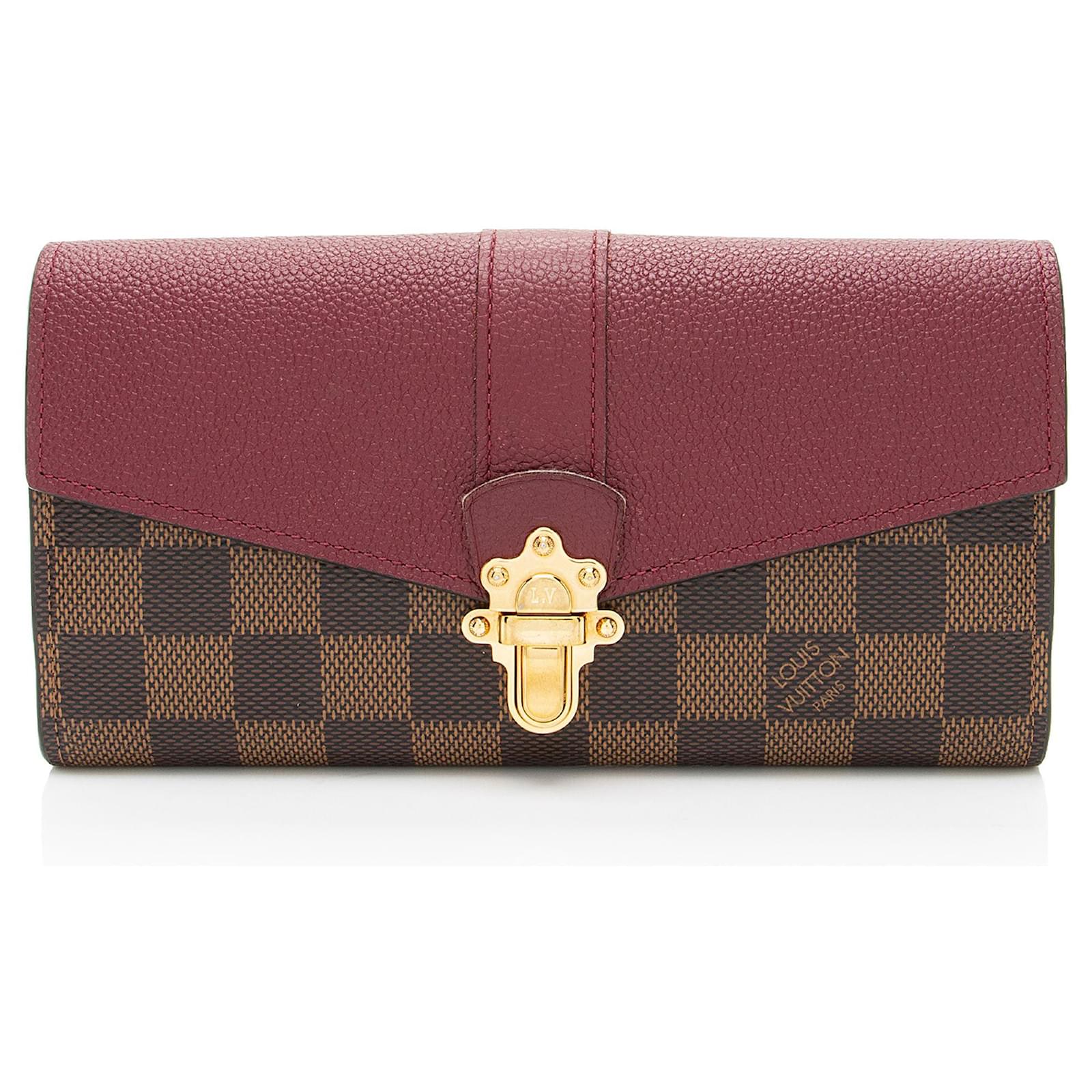 Louis Vuitton Damier Ebene Bordeaux Clapton Wallet - Brown