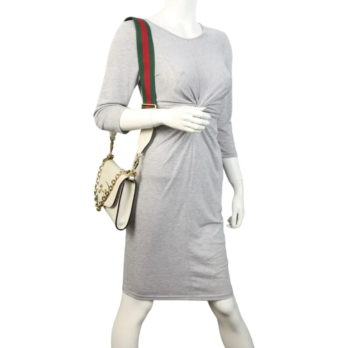 Gucci Azalea Horsebit 1955 Small Crossbody Bag – Mystic White