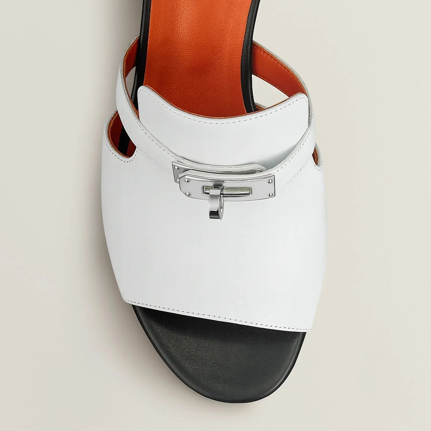 Hermes Candy Crocodile Leather Sandals - White