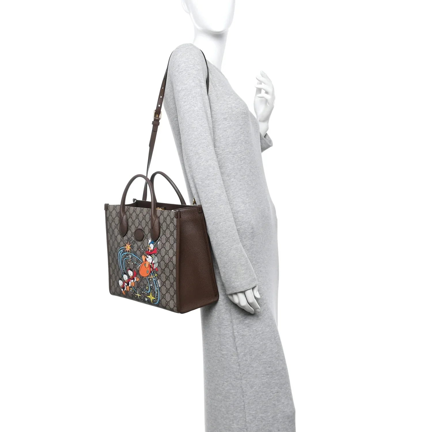 Gucci Disney GG Supreme Small Donald Duck Tote – Beige