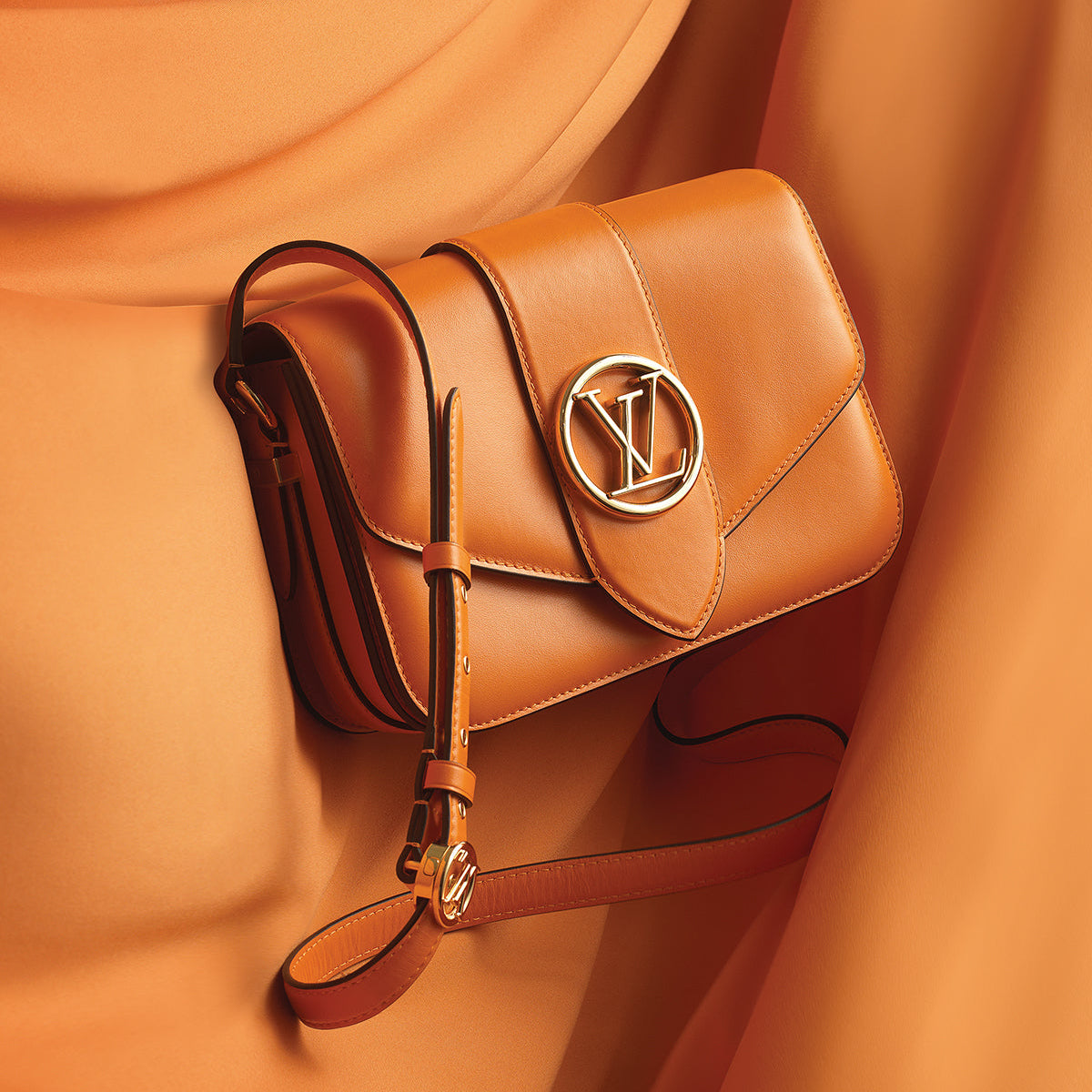 Louis Vuitton Smooth Calfskin LV Pont 9 Handbag - Brown