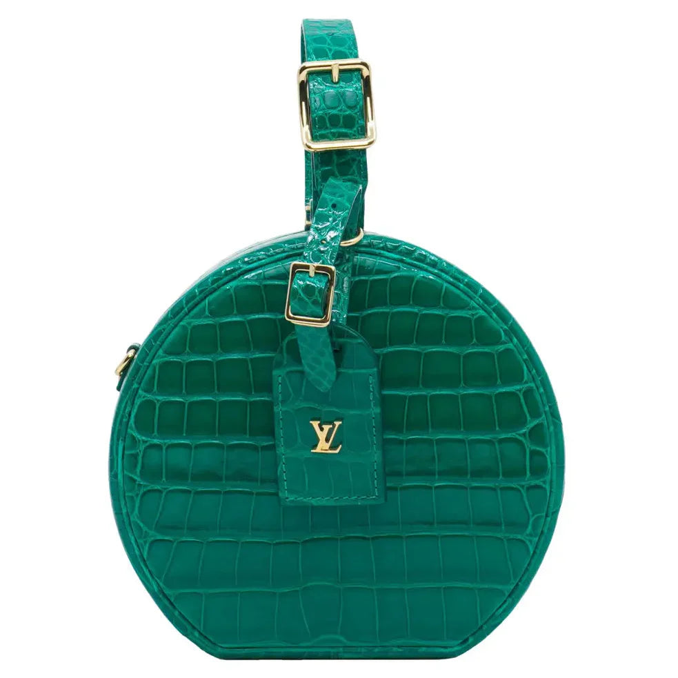 Louis Vuitton Alligator Petite Boite Chapeau Handbag - Green