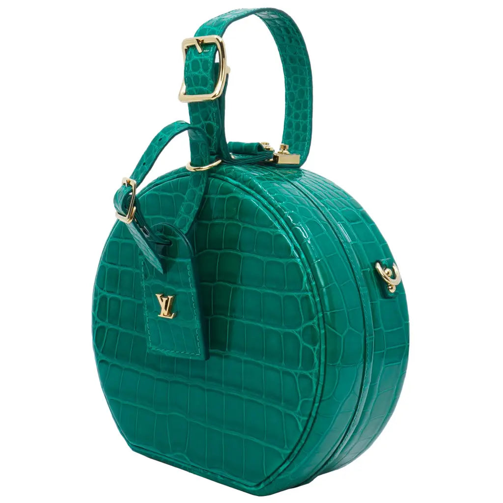 Louis Vuitton Alligator Petite Boite Chapeau Handbag - Green