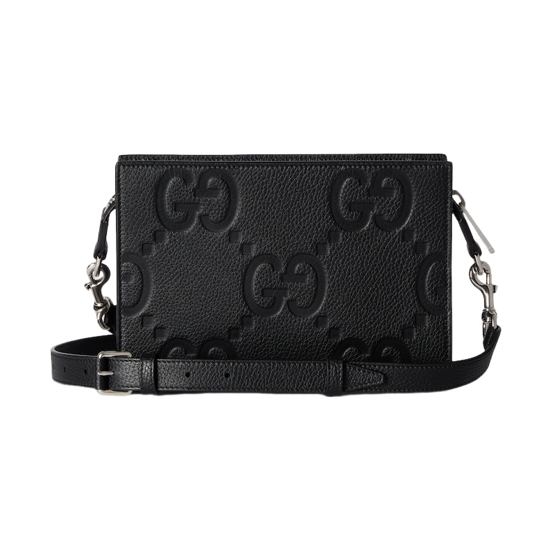 Gucci Jumbo GG Mini Leather Bag – Black