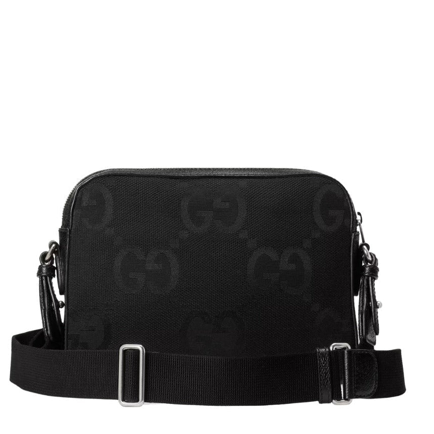 Gucci Jumbo GG Canvas Messenger Bag – Black