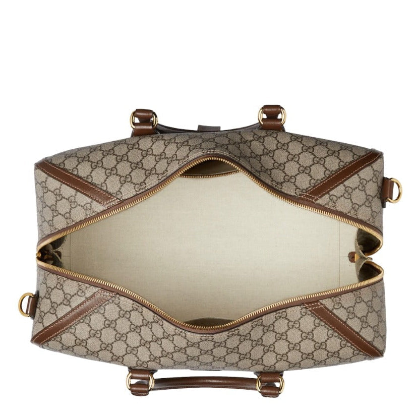 Gucci GG Supreme Canvas Interlocking G Duffle Bag – Brown