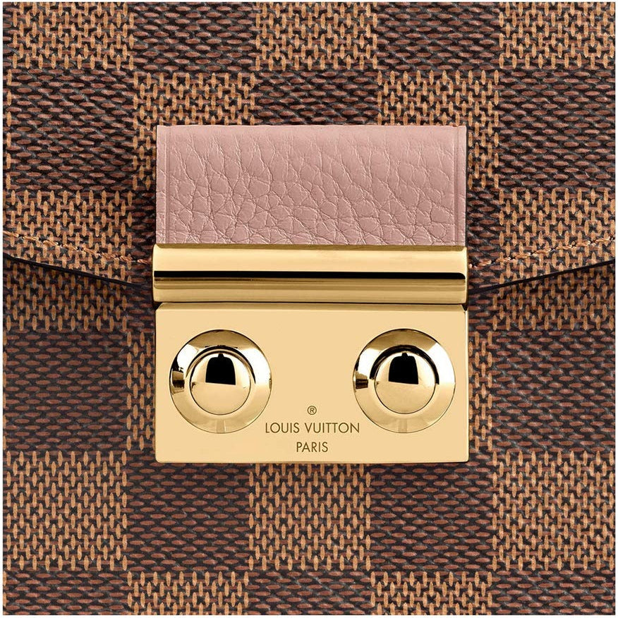 Louis Vuitton Damier Ebene Croisette Chain Crossbody Bag - Brown