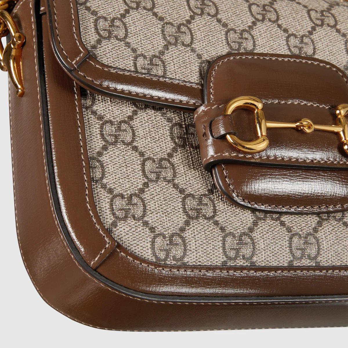 Gucci Horsebit 1955 GG Supreme Canvas Small Shoulder Bag – Beige