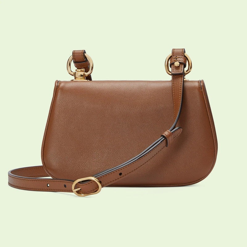 Gucci Blondie Mini Leather Shoulder Bag – Brown