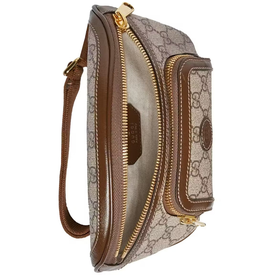 Gucci Interlocking GG Supreme Canvas Belt Bag – Beige & Brown