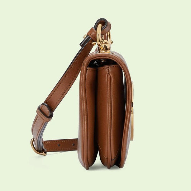 Gucci Blondie Mini Leather Shoulder Bag – Brown