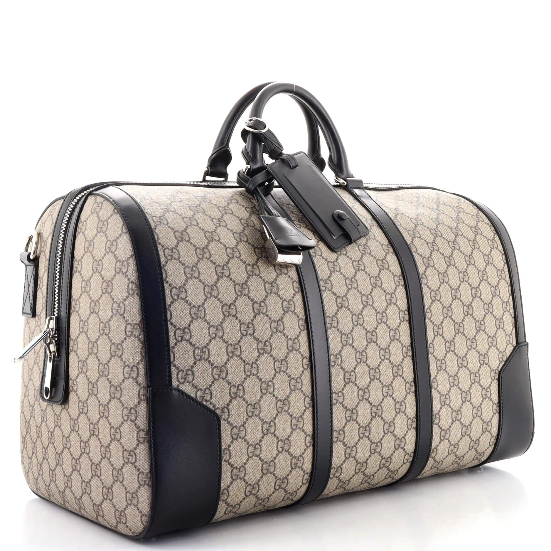 Gucci GG Supreme Canvas Medium Duffel Bag – Beige
