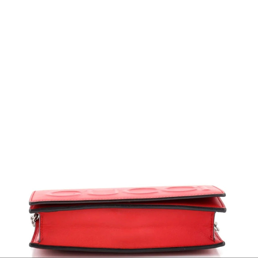 Gucci XL Leather Wallet on Chain Shoulder Bag – Red