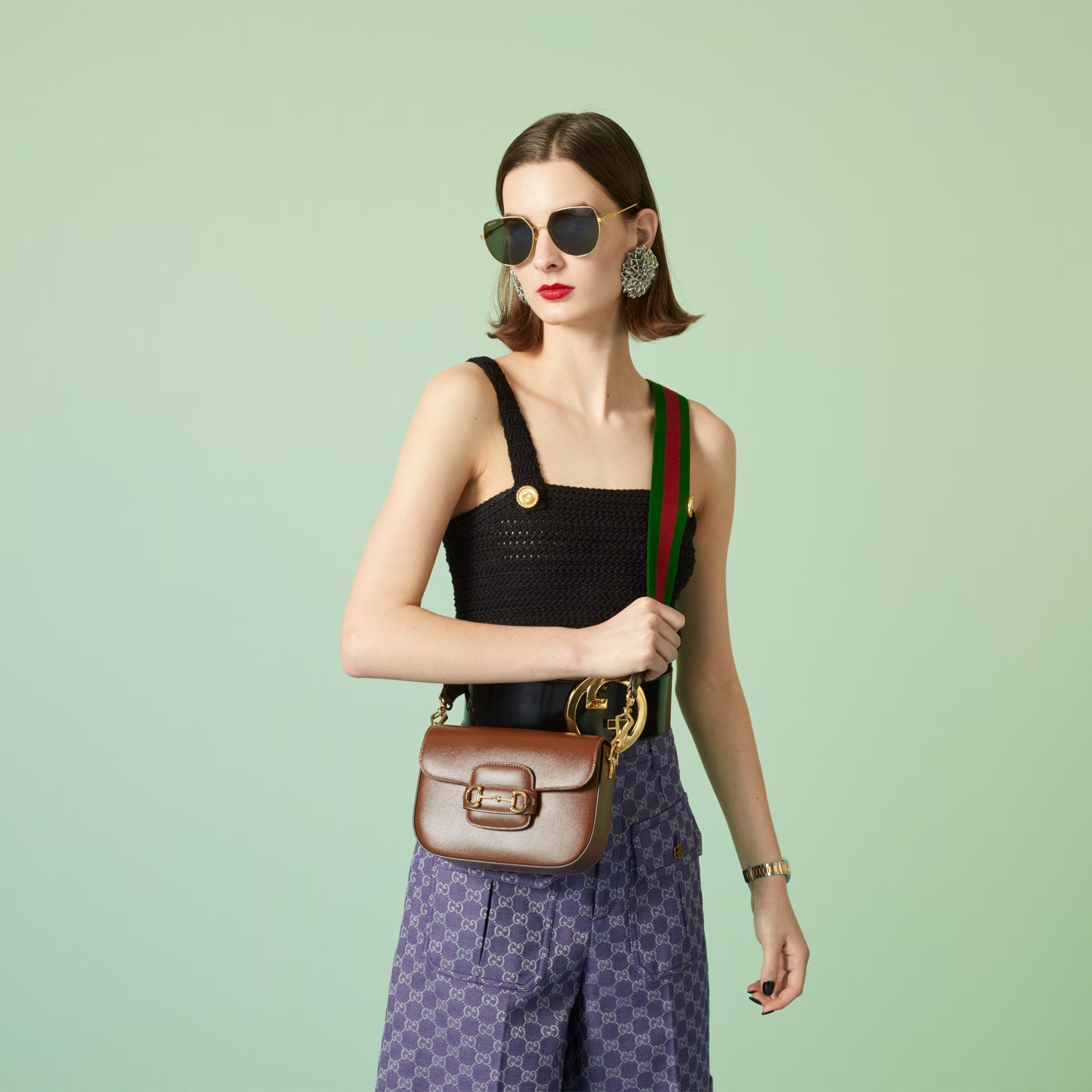 Gucci Horsebit 1955 Small Leather Shoulder Bag – Brown