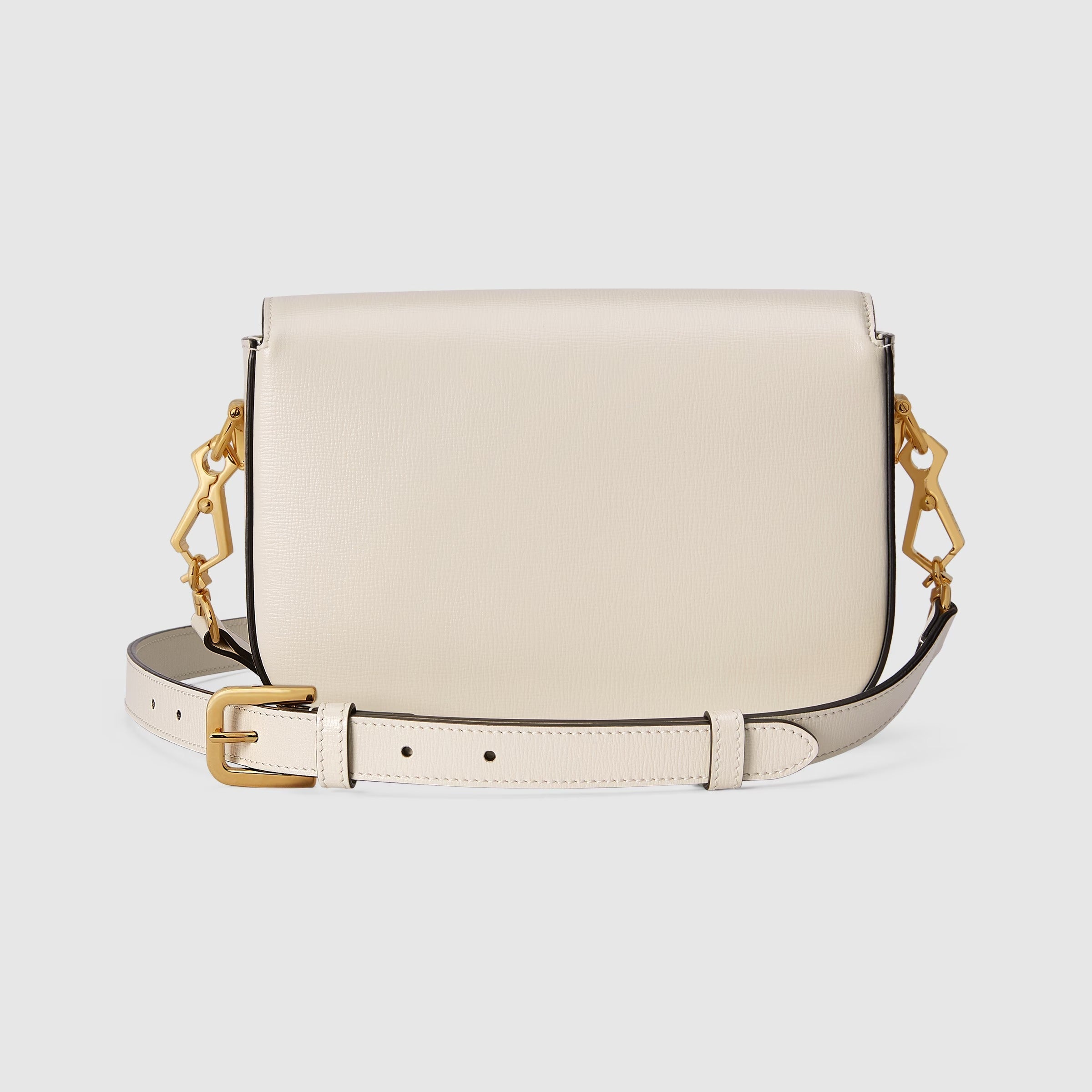 Gucci Horsebit 1955 Small Leather Shoulder Bag – White