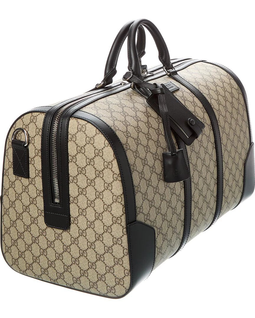 Gucci GG Supreme Canvas Medium Duffel Bag – Beige