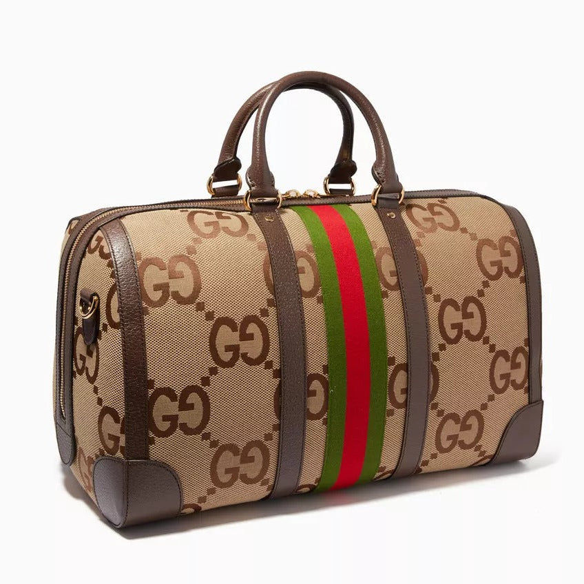 Gucci Jumbo GG Canvas Duffle Bag – Brown