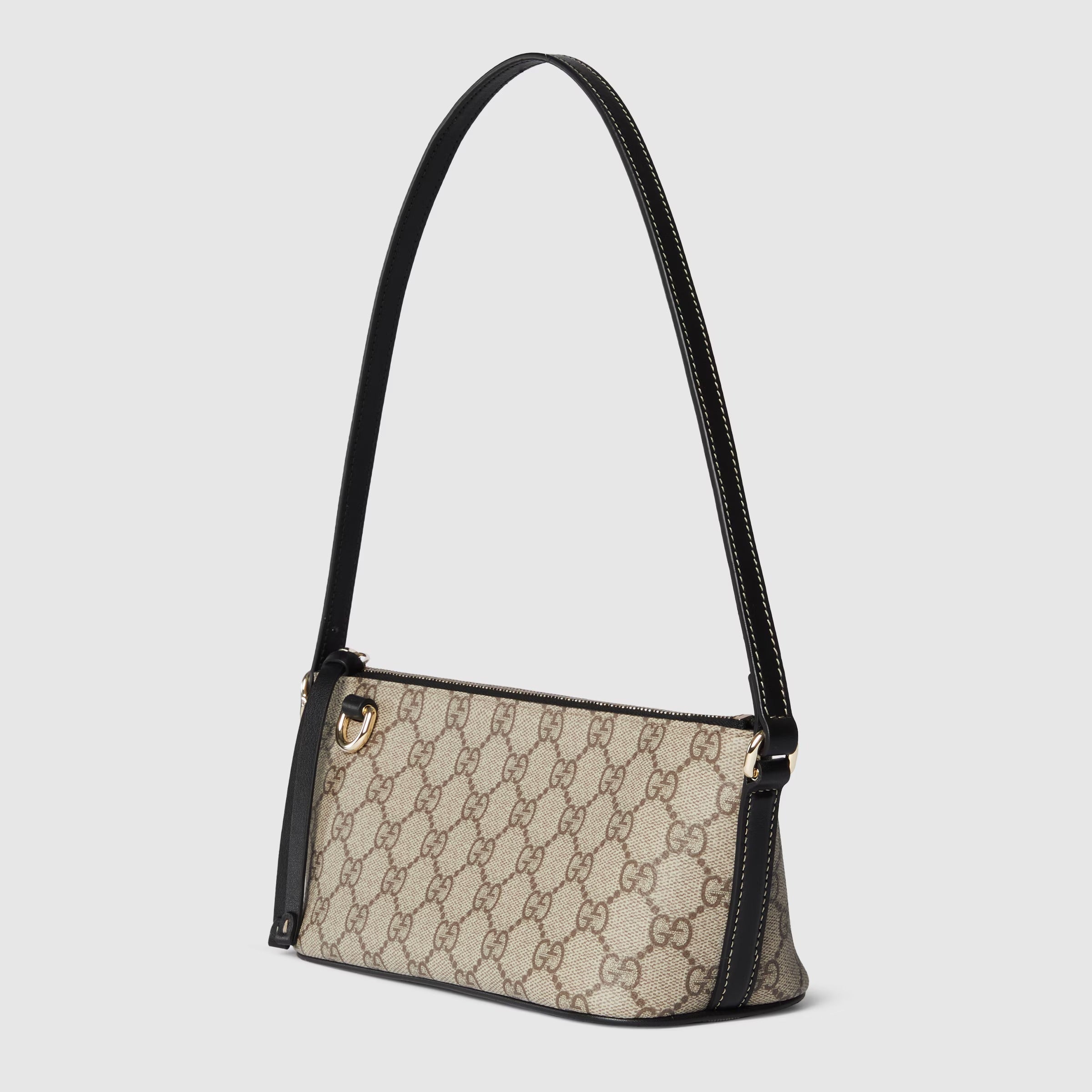 Gucci GG Monogram Small Shoulder Bag – Beige & Black