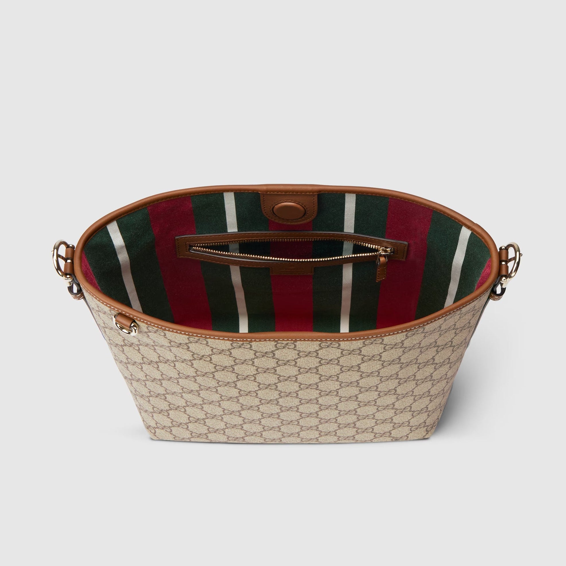 Gucci GG Emblem Small Shoulder Bag – Beige/Brown