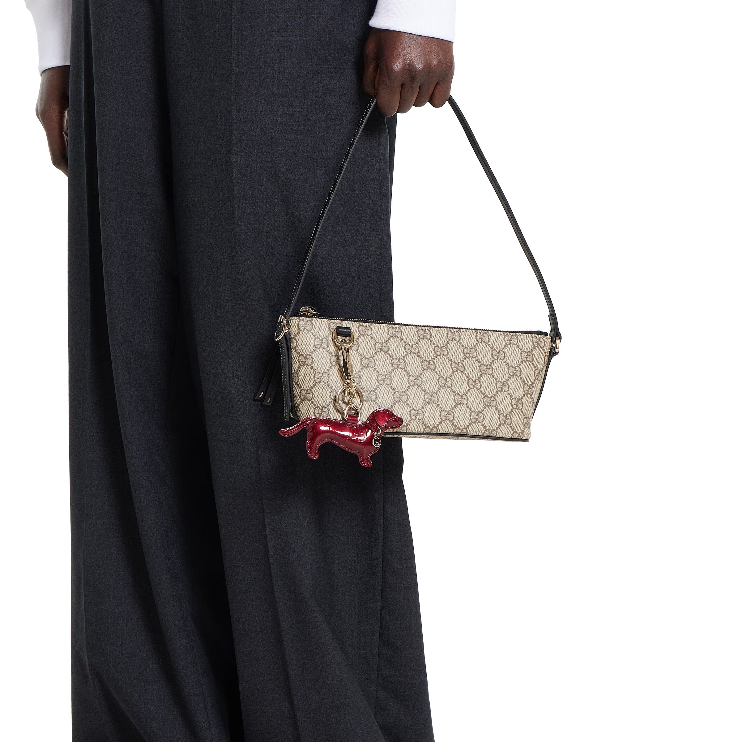 Gucci GG Monogram Small Shoulder Bag – Beige & Black