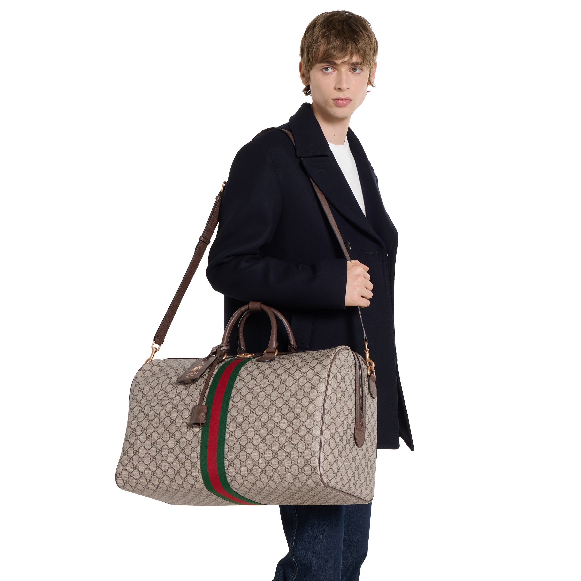 Gucci Savoy GG Monogram Large Duffle Bag – Beige