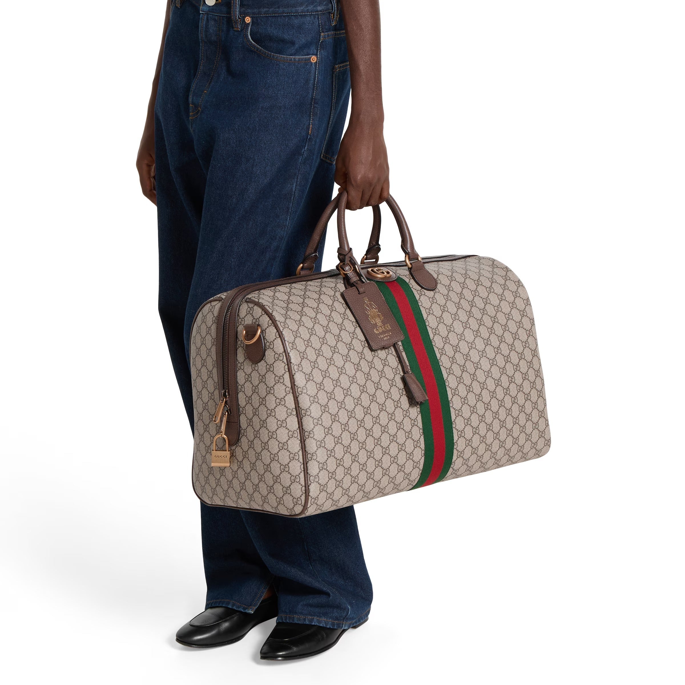 Gucci Savoy GG Monogram Large Duffle Bag – Beige
