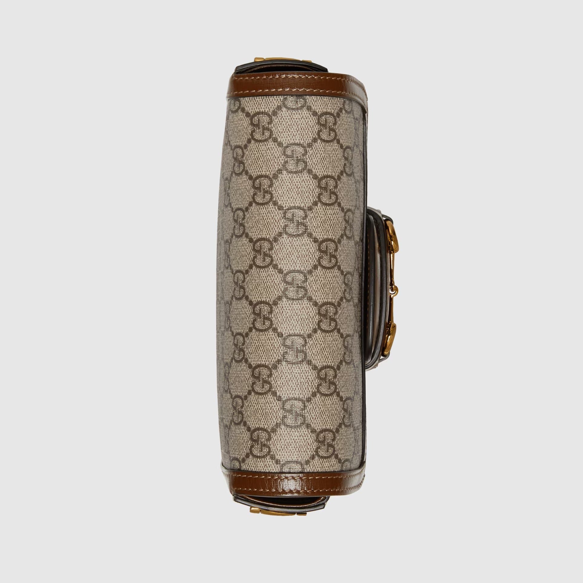 Gucci Horsebit 1955 GG Supreme Canvas Small Shoulder Bag – Beige