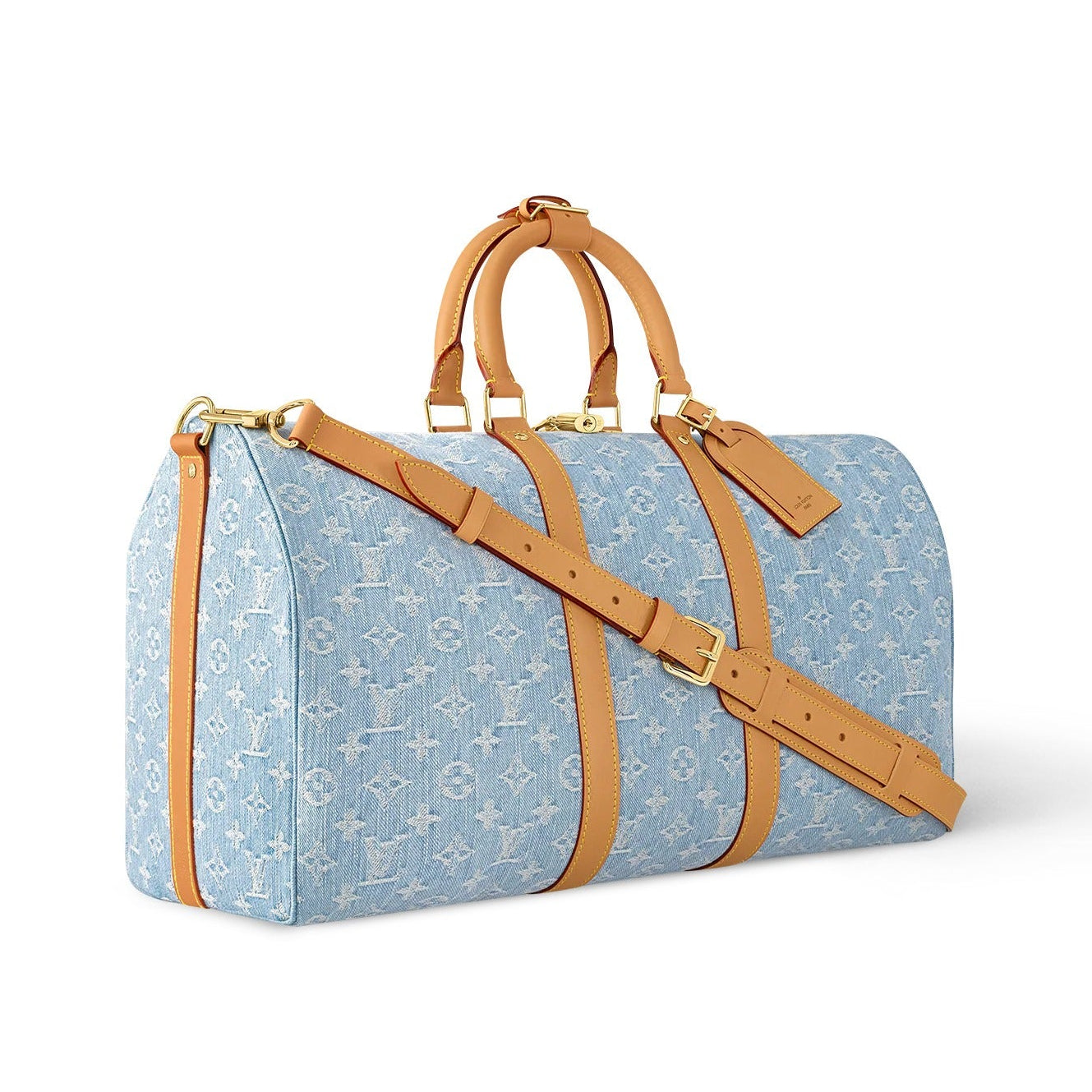 Louis Vuitton Monogram Denim Keepall Bandoulière 45 Duffle Bag – Blue