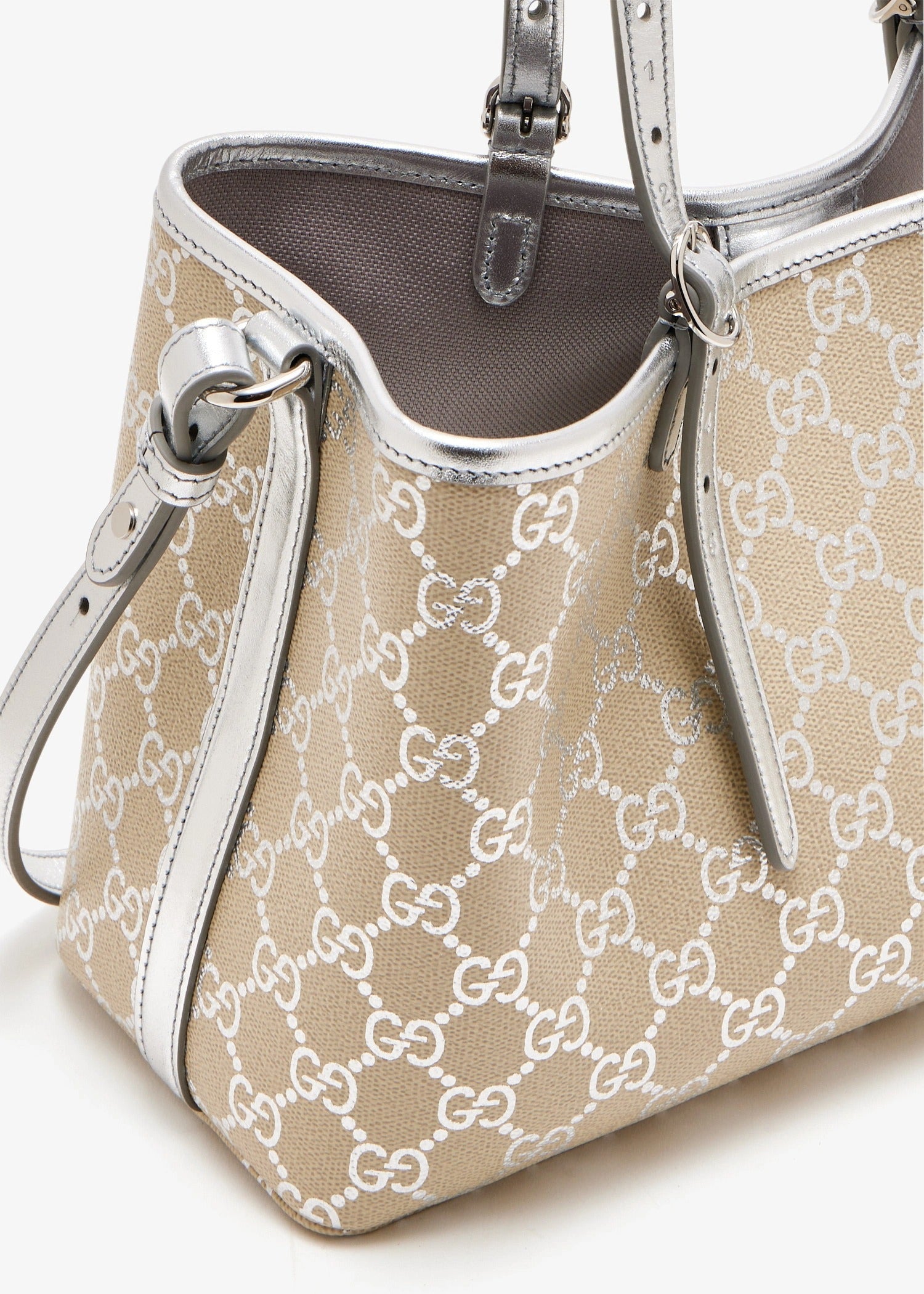 Gucci GG Supreme Monogram Canvas Tote Bag - Beige